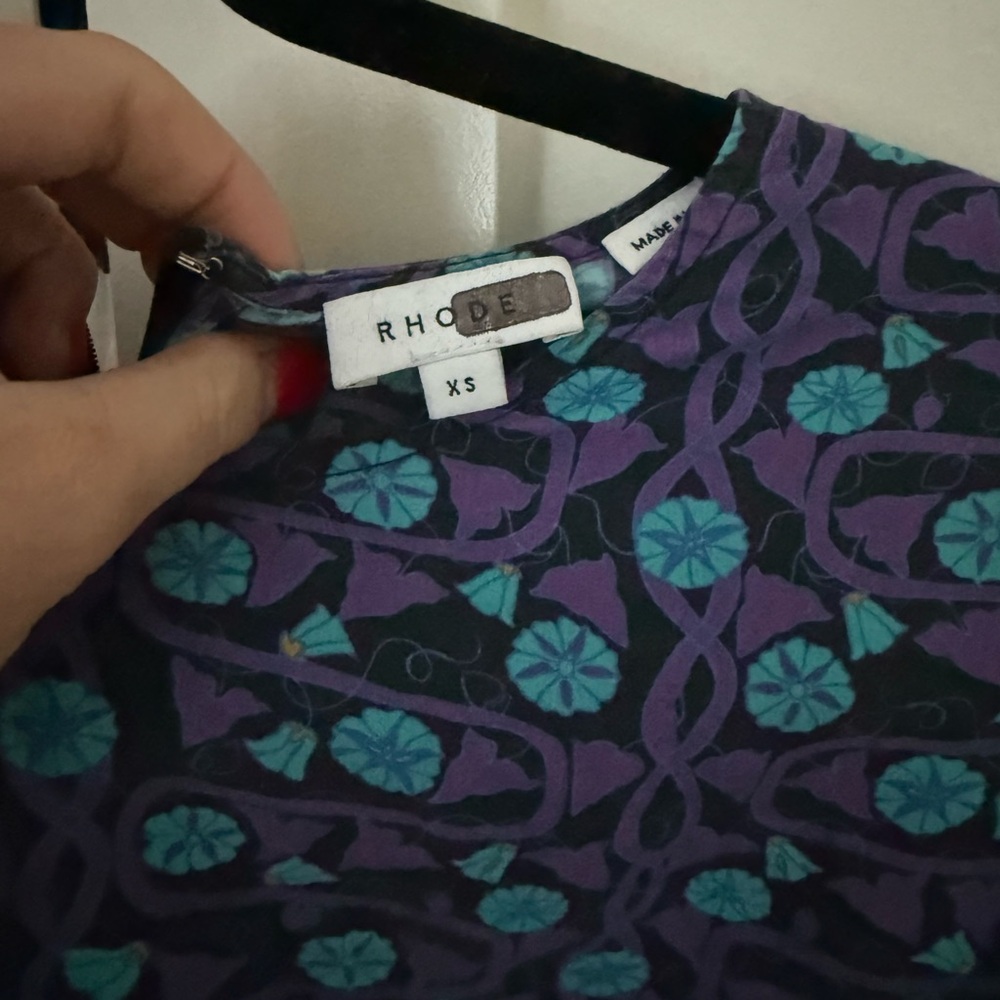 RHODE Purple and Blue Floral Dress - Picture 2 of 4